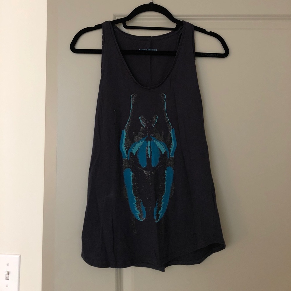 Zadig & Voltaire Blue Graphic Tank Size S